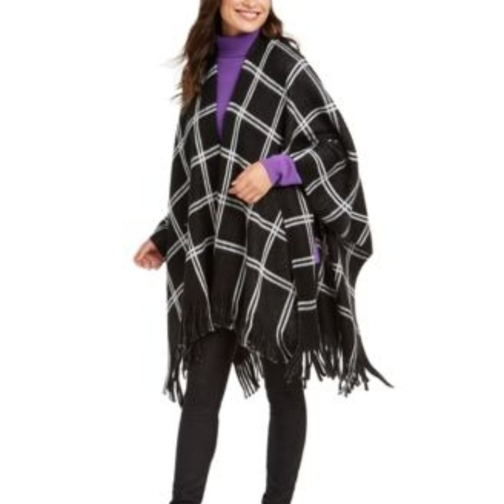 Vince Camuto Feels Like Home Grid-Print Topper